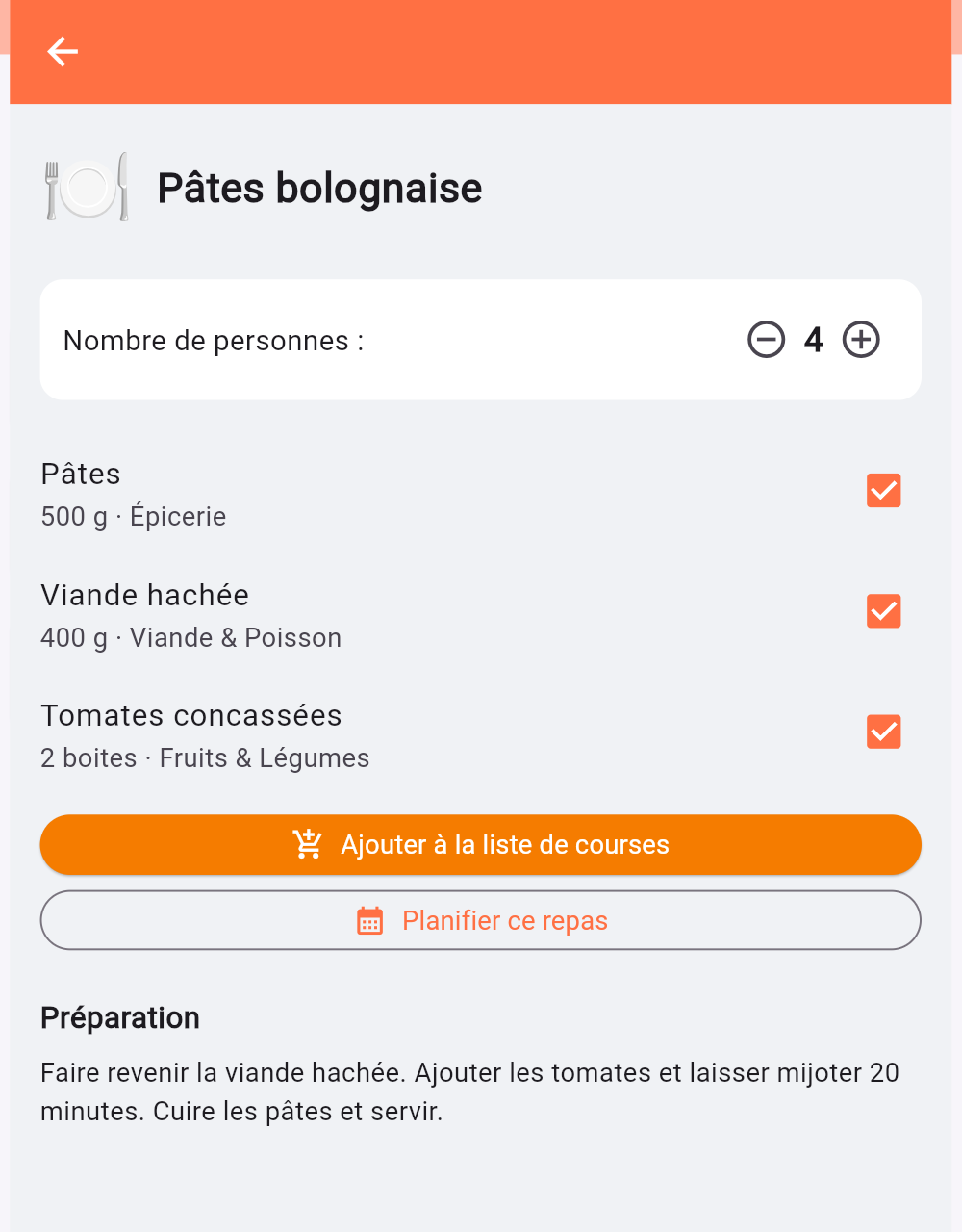Capture recettes